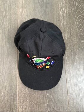 American Exchange Las Vegas Poker Dad Black Cap with Colorful Casino Patch OS